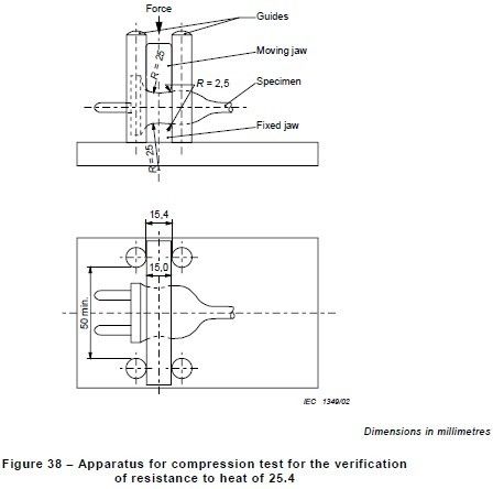 IEC60884-1 figura 38 macchina di clausola 24,19 di prova di compressibilità di resistenza al calore