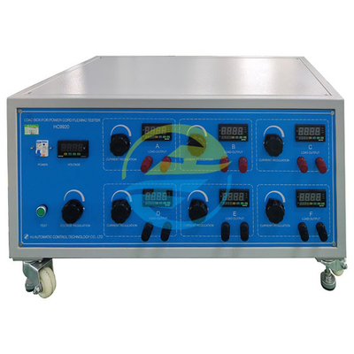 Buon prezzo Sistema di carico della macchina di piegatura del cavo di alimentazione Equipaggiamento di prova del cavo a 6 stazioni 0-40A Ammeter di corrente regolabile Accuratezza ±1% in linea