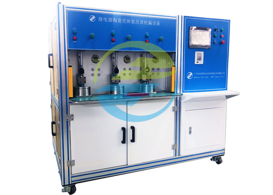 Capacità ≥ 205pcs/h Apparecchiature di rilevamento di perdite per spettrometria di massa dell'elio con guscio ceramico in relé