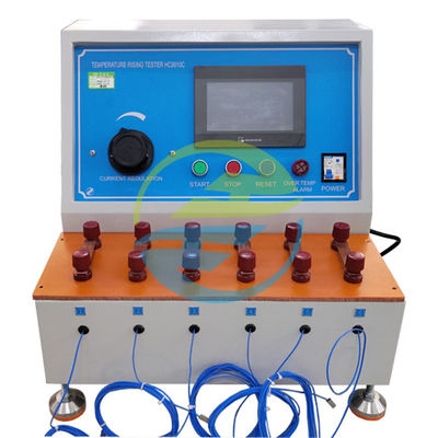 Testatore di aumento della temperatura a 6 stazioni conforme alla norma IEC 60898-1 tensione di prova standard < 12V