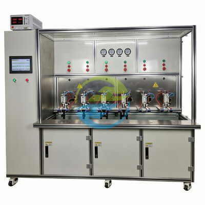Buon prezzo Sesta stazione pompa d'acqua e valvola di sigillamento di perdite di prova di attrezzature per componenti automobilistici. in linea